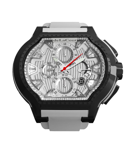 Replica DeLaCour City Ego Episode W Ti/PVD/Diamond Dial WATI0057-1430WHITE Replica Watch